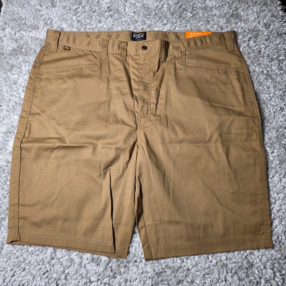 Timberland PRO Work Warrior Flex Ripstop Utility Shorts Mens 46 Dark Wheat NWT